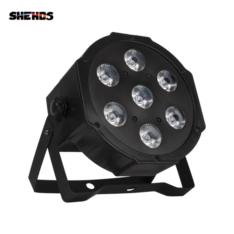 SHEHDS LED Flat Par 7x18W RGBWA UV Light DMX512 6-10CH Stage Light Stroboscope For Home Entertainment Professional Stage - Image 3