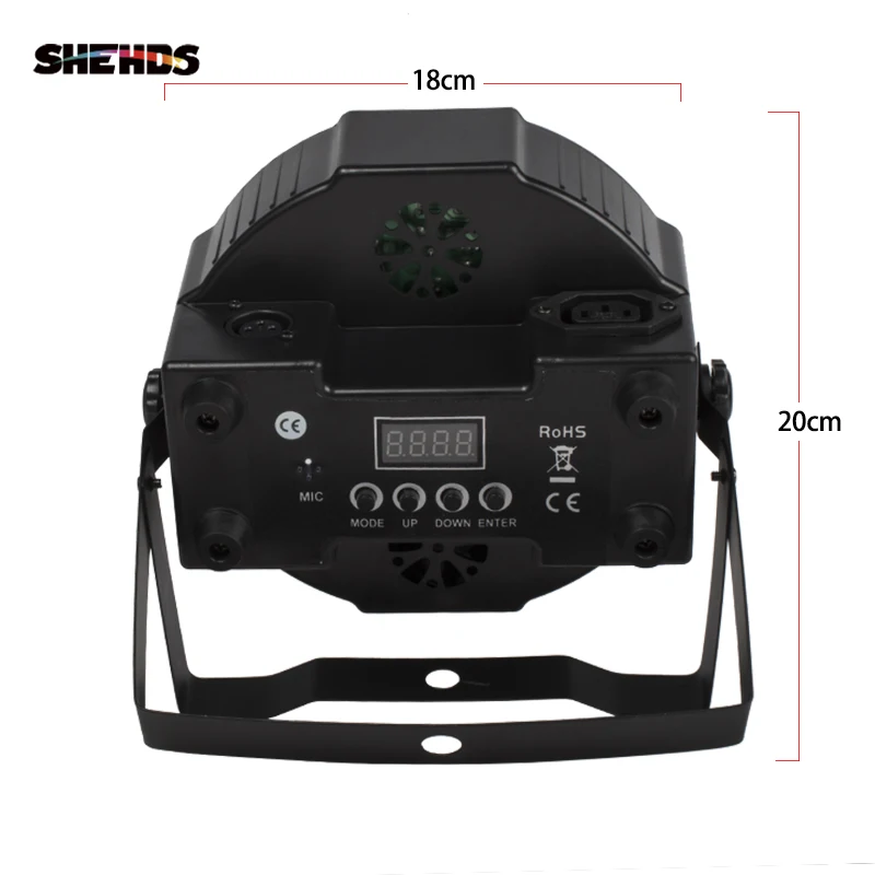 SHEHDS LED Flat Par 7x18W RGBWA UV Light DMX512 6-10CH Stage Light Stroboscope For Home Entertainment Professional Stage - Image 4