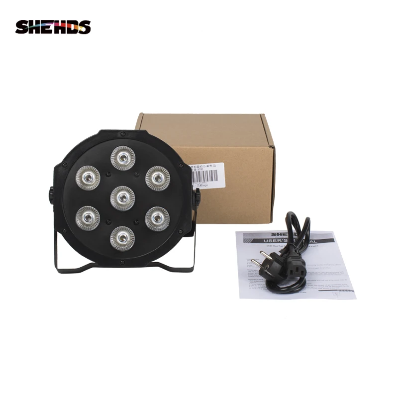 SHEHDS LED Flat Par 7x18W RGBWA UV Light DMX512 6-10CH Stage Light Stroboscope For Home Entertainment Professional Stage - Image 5